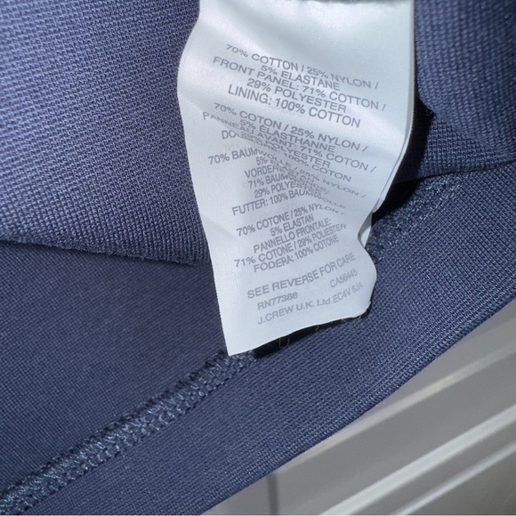 J.Crew Navy Sleeveless Textured A-Line Dress Size 6 – Exposed Zipper, Cotton - Picture 3 of 13